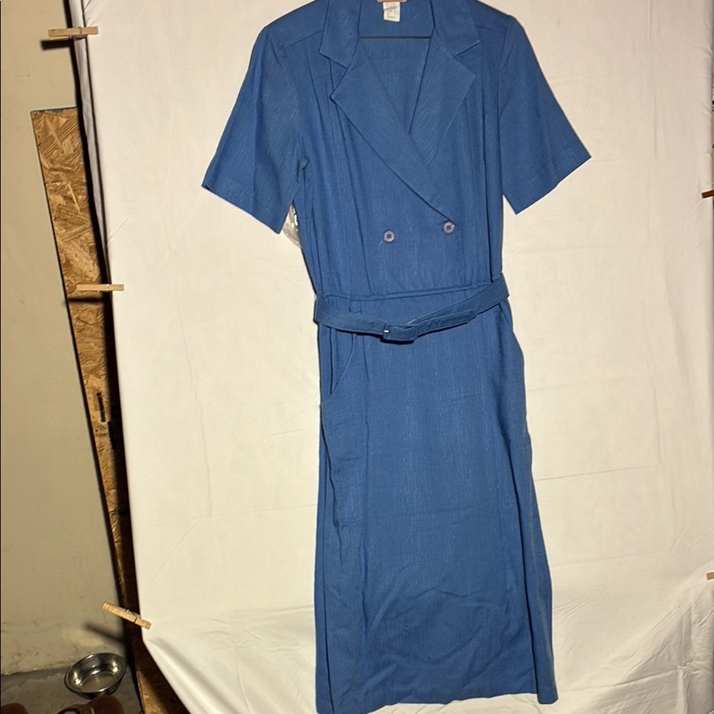 Vintage Classic Directions Shirt Belted Dress